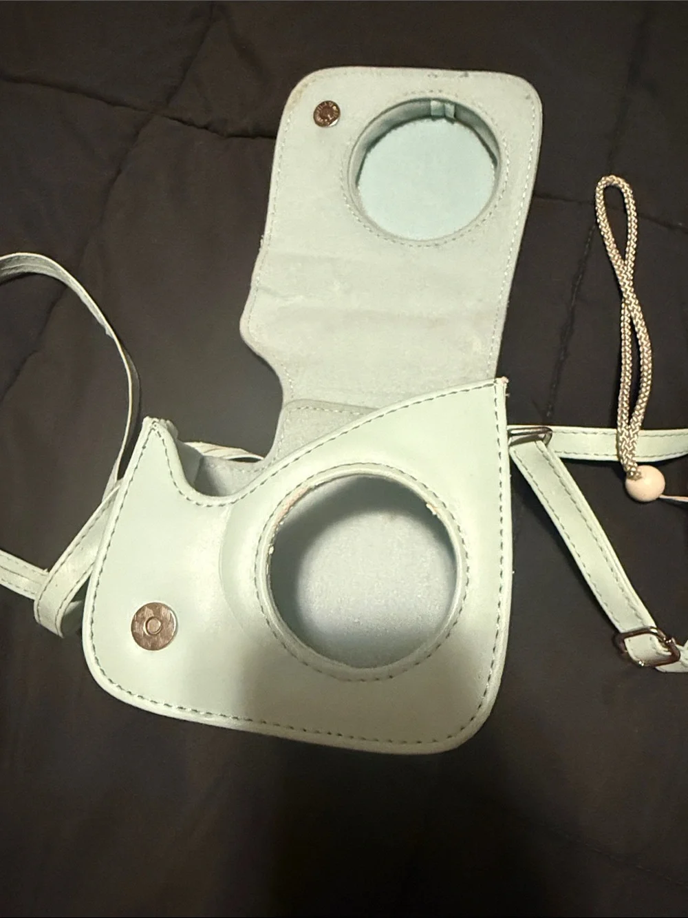 Fujifilm Instax Mini Camera with Mint Green Case